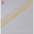 4-5mm White Natural Pearl Beads Strands, Button Round